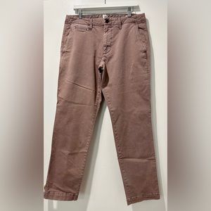 Gap Men’s Slim Vintage Cotton Chino Pants Dusty Mauve Size 33X30